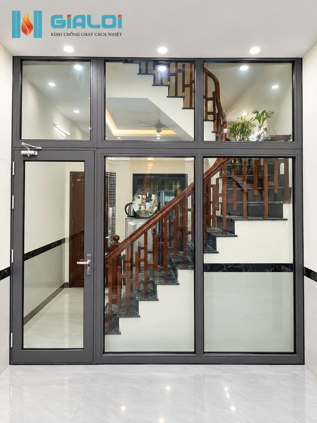 Vách kính chống cháy 45 phút